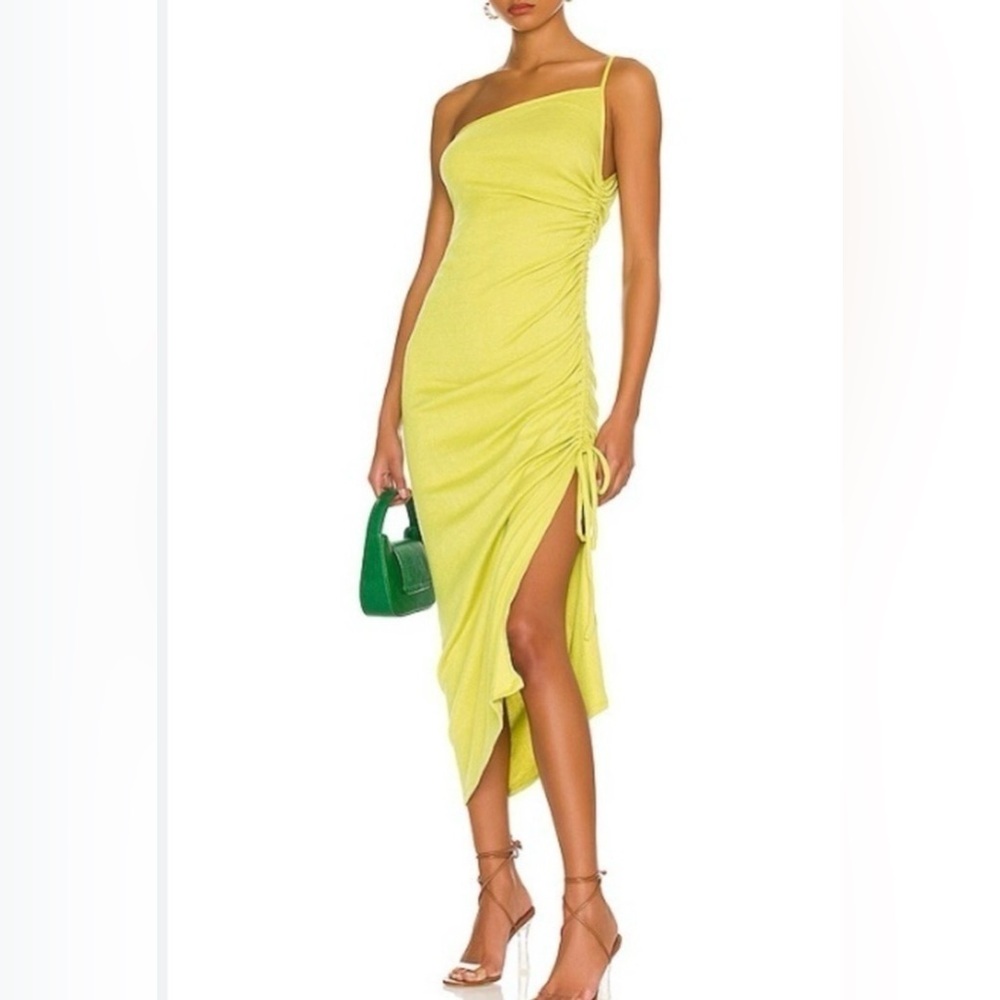 NWOT Line and Dot Adelyn One Shoulder Knit Dress with Slit